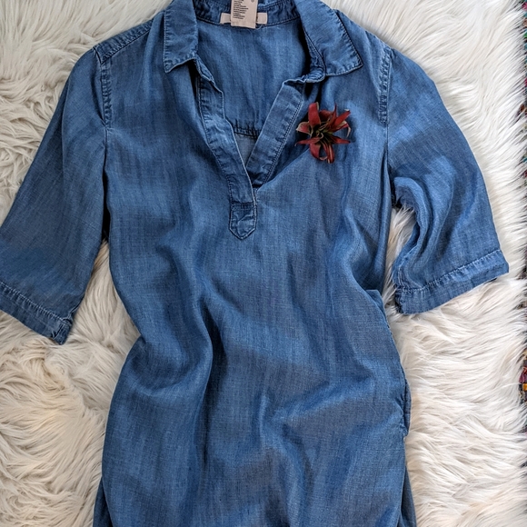 tencel denim shirt dress